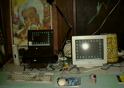 Underneath the "BIG JOINT" at the peoples Drug Summit in the Nimbin Hemp Embassy June 1999.