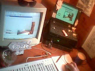 Little qwerty in the cyber shack, September 1999.