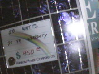 As you can see, $450 for a Solar Cell.